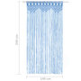 Voir la diapositive 5 : VIDAXL Rideau en macrame Bleu 140x240 cm Coton