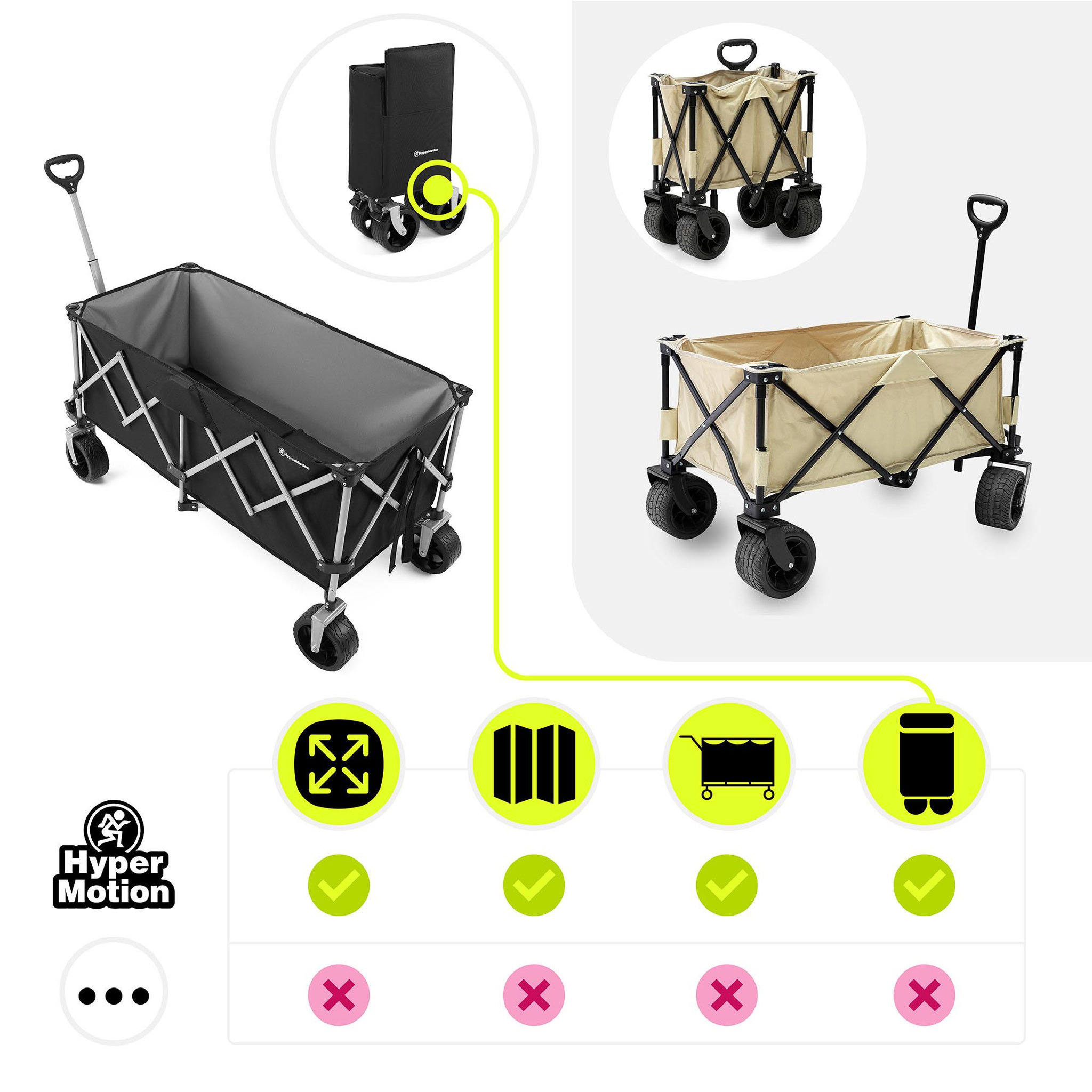 Voir la diapositive 6 : HYPERMOTION Chariot de Transport Pliable HyperMotion XXL 250 L, Acier Renforcé, Charge Max. 100 kg