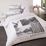 Dourev Housse de couette 240x220 Plénitude + 2 taies coton 52 fils