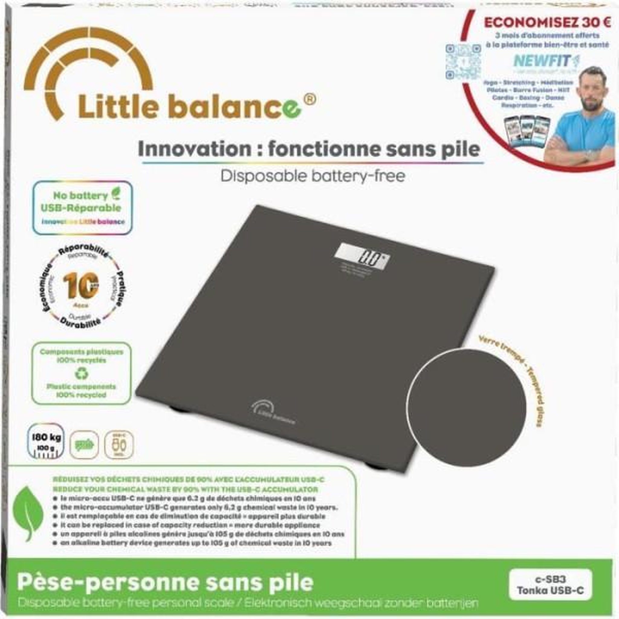 Voir la diapositive 2 : LITTLE BALANCE Balance - Pese Personne  - LITTLE BALANCE - SB3 - USB-C - Tonka