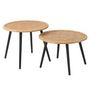 Voir la diapositive 1 : Paris Prix Lot de 2 Tables d'Appoint  Fernando  68cm Naturel