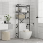 Voir la diapositive 4 : VIDAXL Etagere de lave-linge sonoma gris 67x25x163 cm bois ingenierie