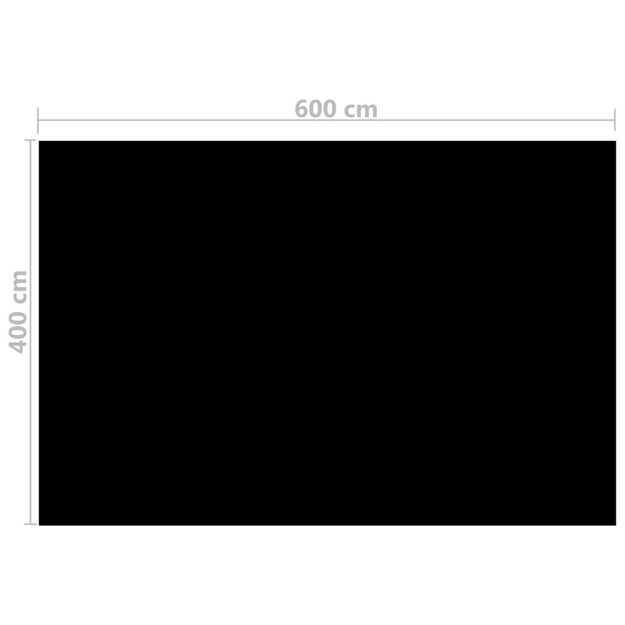 Voir la diapositive 3 : VIDAXL Couverture de piscine rectangulaire 600x400 cm PE Noir