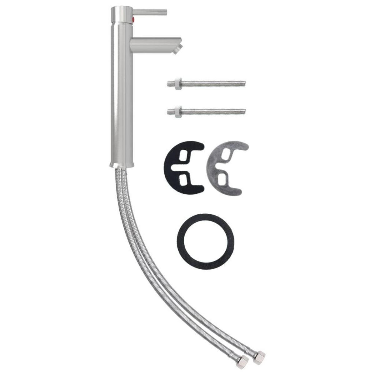 VIDAXL Mitigeur de salle de bain Nickel 12x30 cm