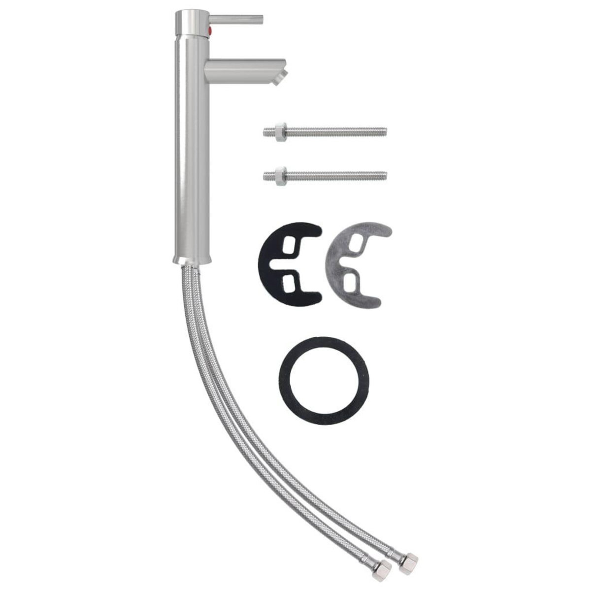 VIDAXL Mitigeur de salle de bain Nickel 12x30 cm