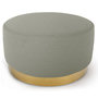 Voir la diapositive 1 : Paris Prix Pouf Rond en Velours Design  Minnie  75cm Beige