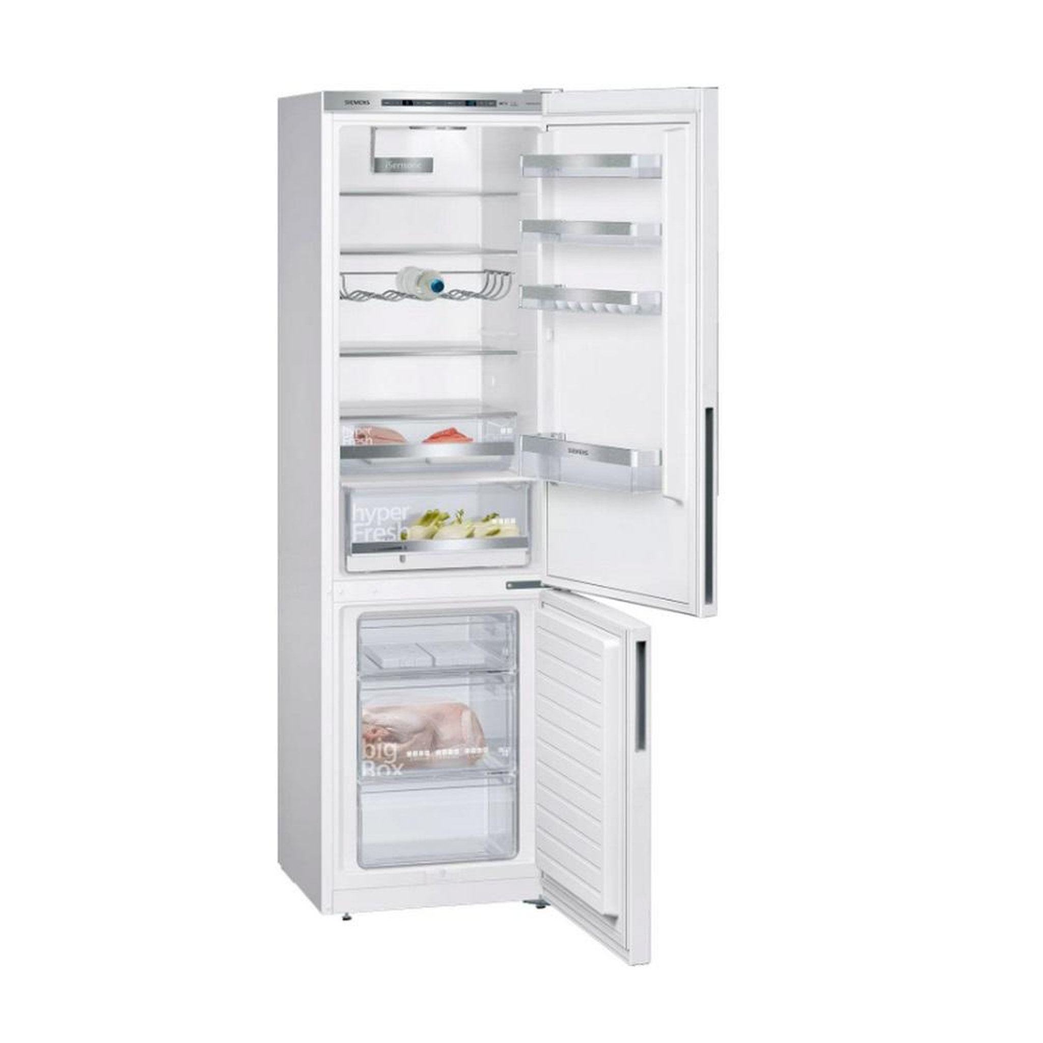 Voir la diapositive 3 : Siemens Réfrigérateur combiné 60cm 337l brassé blanc - KG39EAWCA