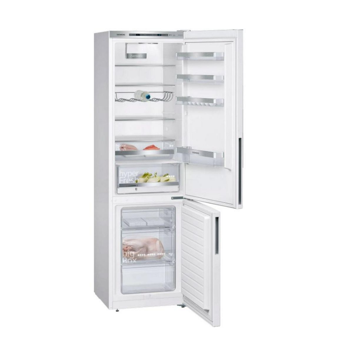 Siemens Réfrigérateur combiné 60cm 337l brassé blanc - kg39eawca
