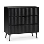 VS VENTA-STOCK Commode Lluvia 3 tiroirs couleur noir