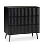Voir la diapositive 1 : VS VENTA-STOCK Commode Lluvia 3 tiroirs couleur noir