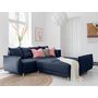 Voir la diapositive 3 : BEST MOBILIER Lena - canapé d'angle convertible - avec coffre - style scandinave - 5 places - gauche