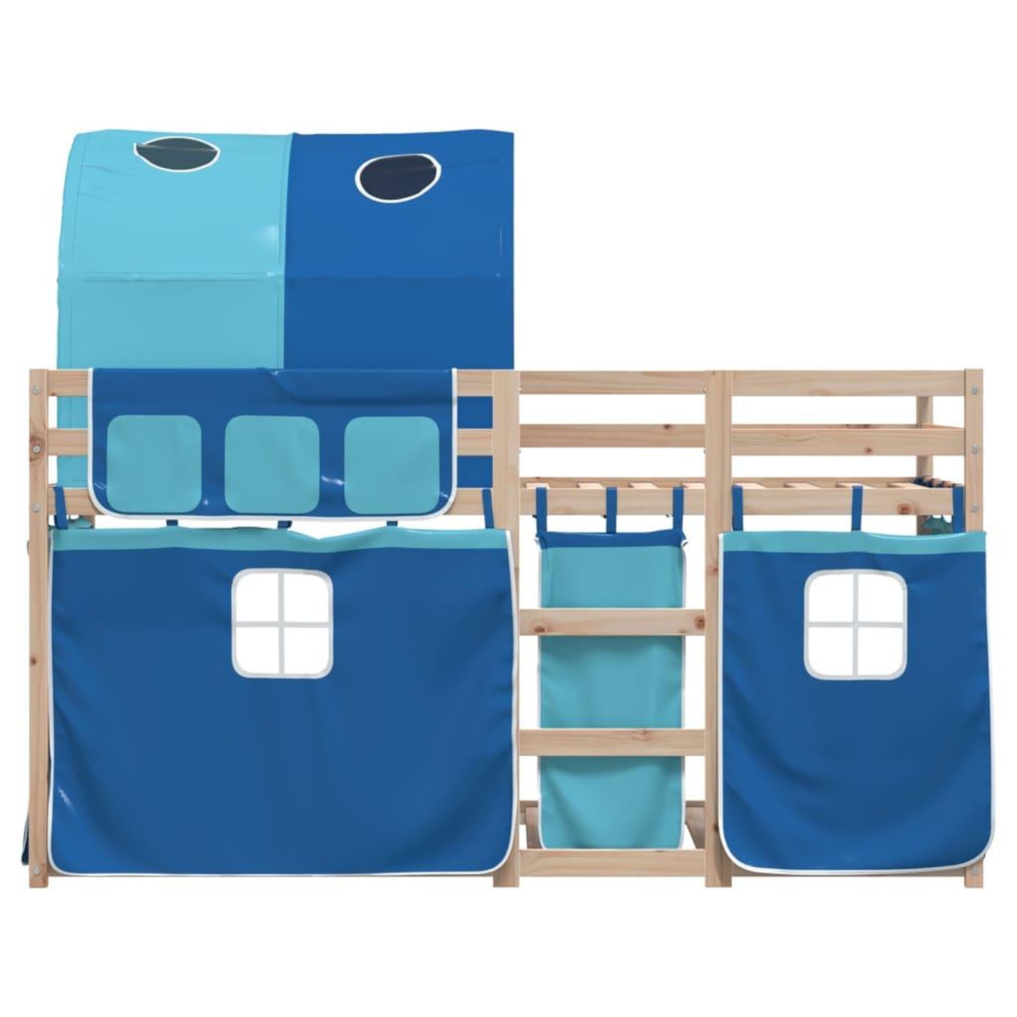 Voir la diapositive 5 : VIDAXL Lit superpose sans matelas bleu 80x200 cm bois de pin massif