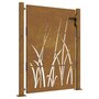 Voir la diapositive 2 : VIDAXL Portail de jardin 105x155 cm acier corten conception d'herbe