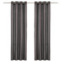 Voir la diapositive 1 : VIDAXL Rideaux avec anneaux en metal 2 pcs Coton 140x245 cm Anthracite
