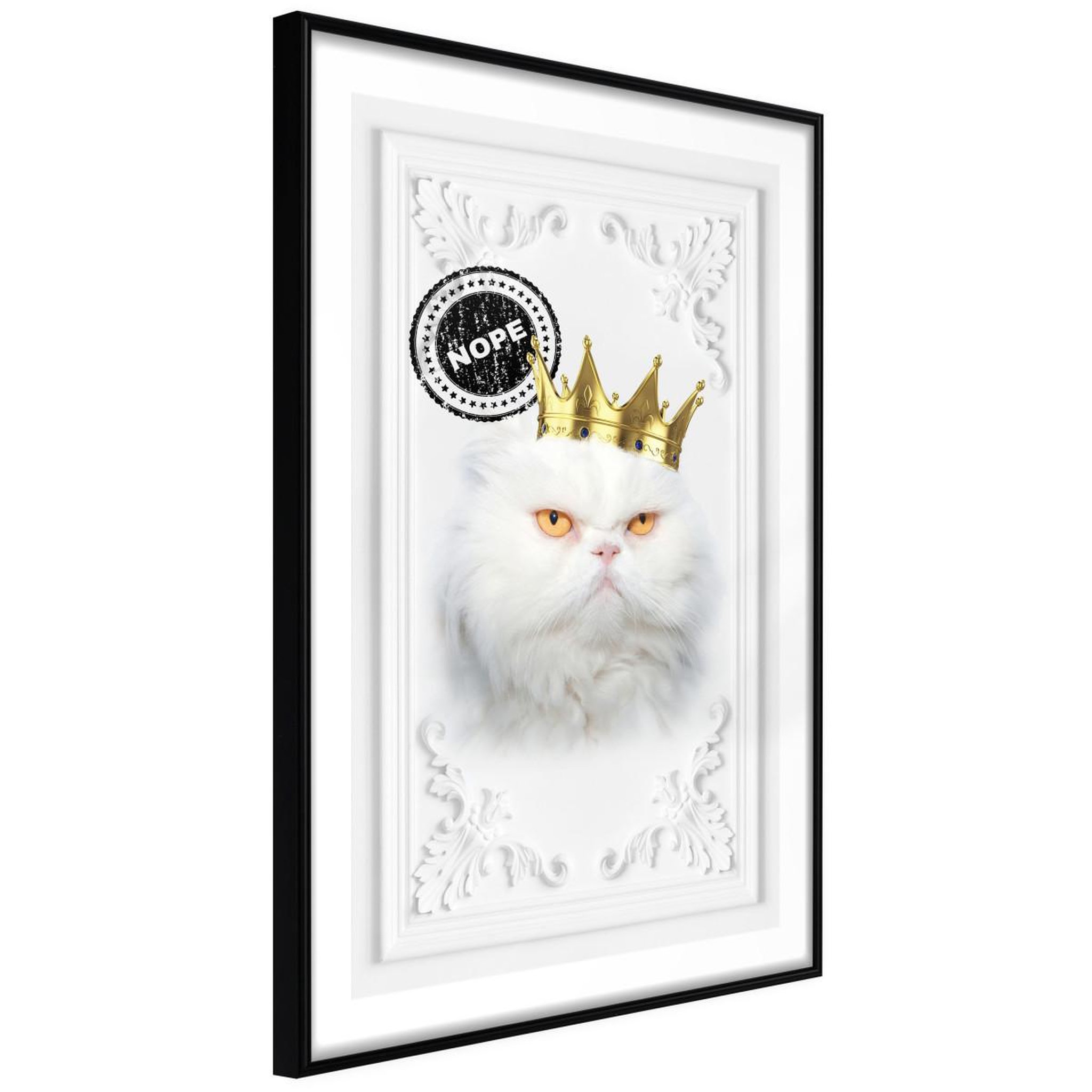 Paris Prix Affiche murale encadrée  cat rules ii. Coloris disponibles : Jaune, Noir