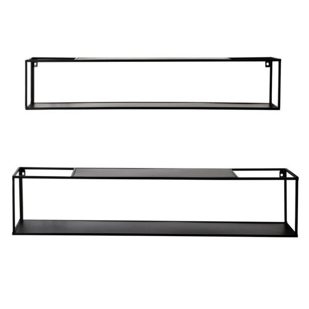 Paris Prix Lot de 2 Étagères Murales  Tablettes  95cm Noir