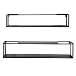 Paris Prix Lot de 2 Étagères Murales  Tablettes  95cm Noir