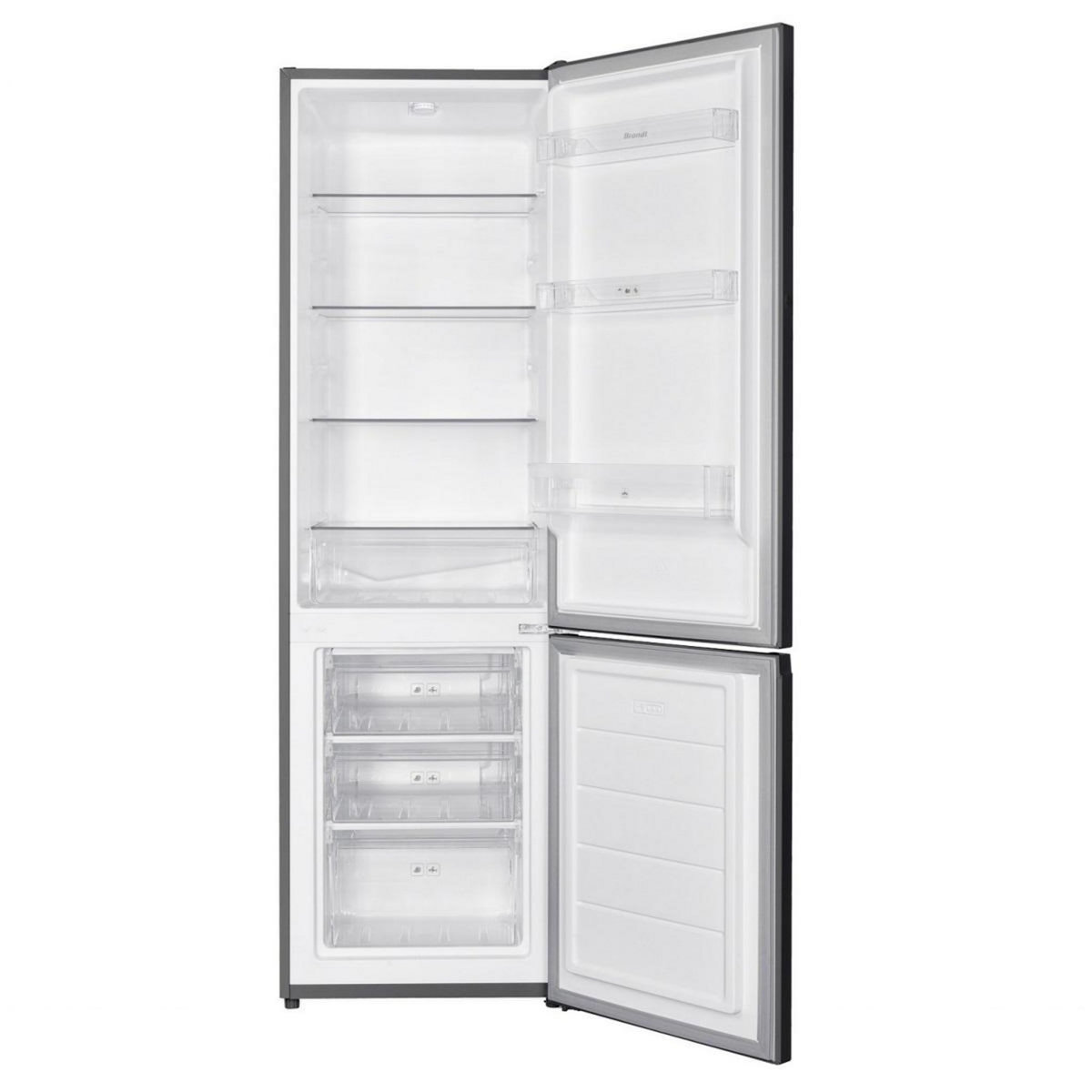 BRANDT Réfrigérateur combiné 55cm 262l statique silver - BC8027EX