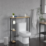 Voir la diapositive 5 : ID MARKET Meuble dessus WC avec placard DETROIT design industriel