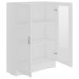 Voir la diapositive 5 : VIDAXL Armoire a vitrine Blanc 82,5x30,5x115 cm Bois d'ingenierie