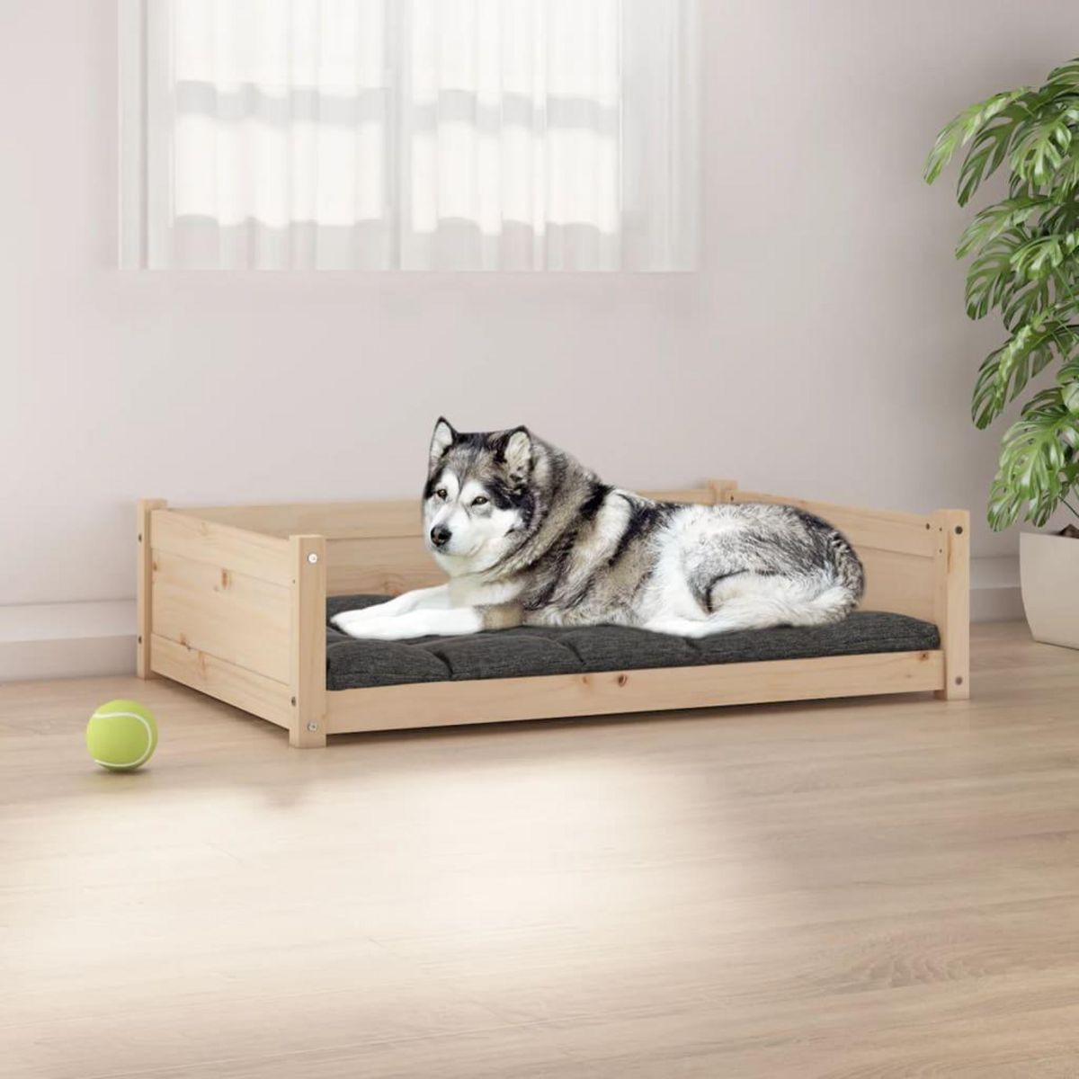 VIDAXL Lit pour chien 105,5x75,5x28 cm Bois de pin solide