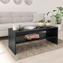 Voir la diapositive 1 : VIDAXL Table basse Noir 100x40x40 cm Bois d'ingenierie