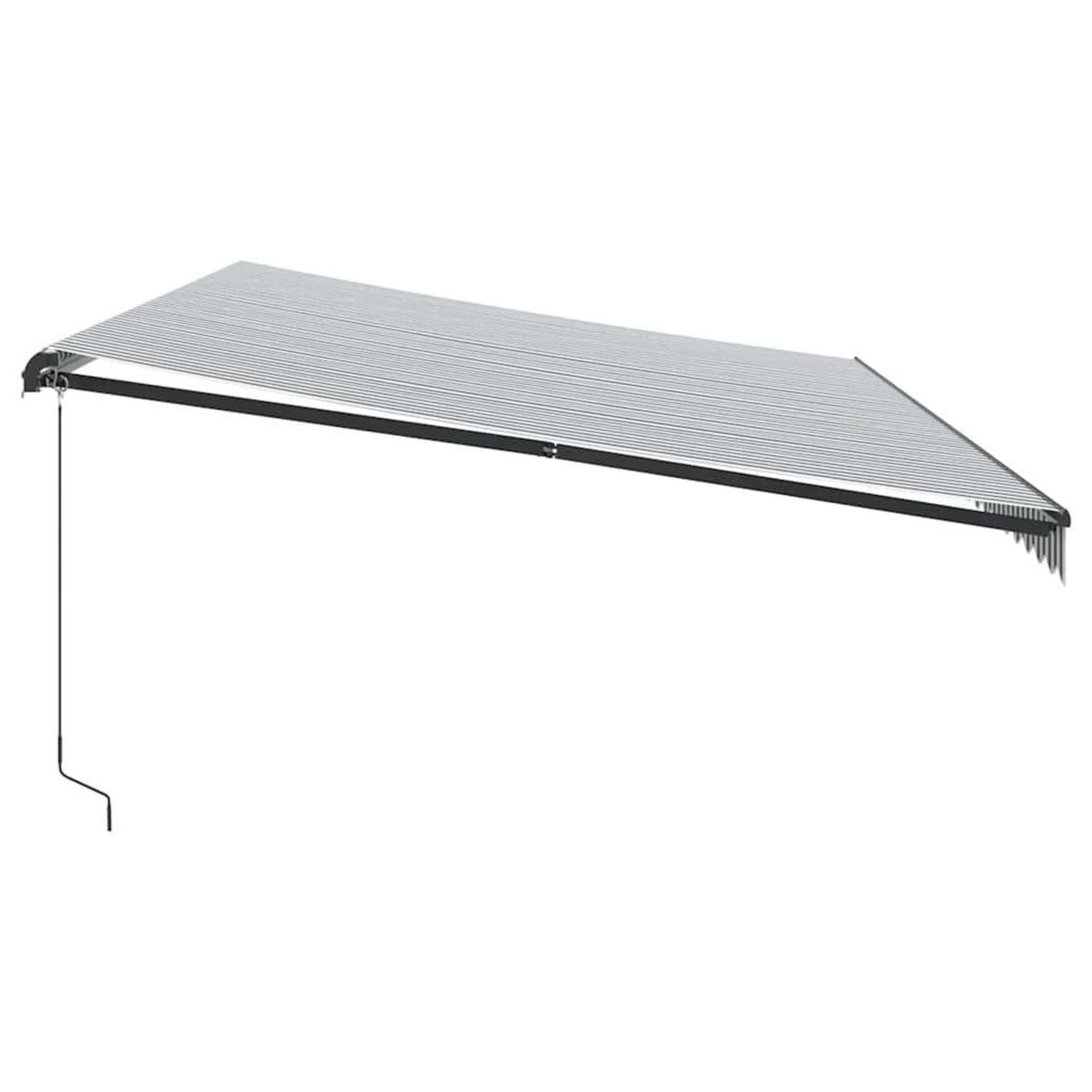 VIDAXL Auvent manuel retractable anthracite et blanc 600x300 cm