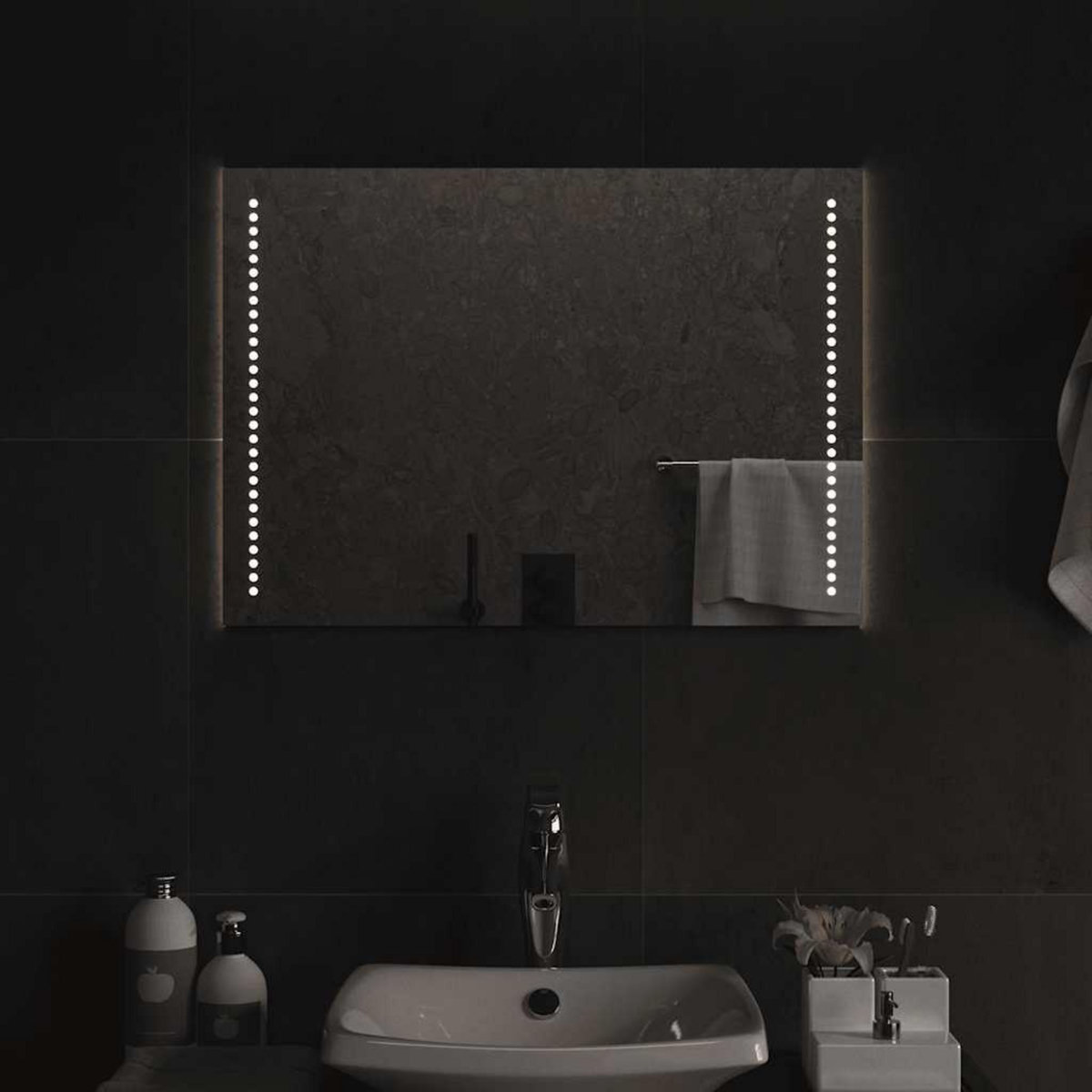 VIDAXL Miroir de salle de bain a LED 70x50 cm