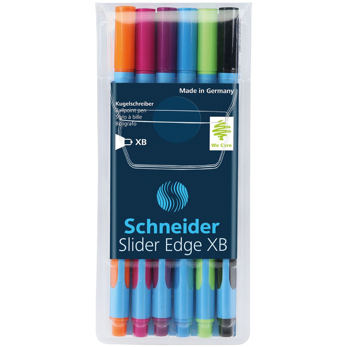 SCHNEIDER Lot de 6 stylos bille Slider Edge assortiment fantaisie