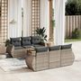 Voir la diapositive 1 : VIDAXL Salon de jardin avec coussins 7 pcs gris resine tressee