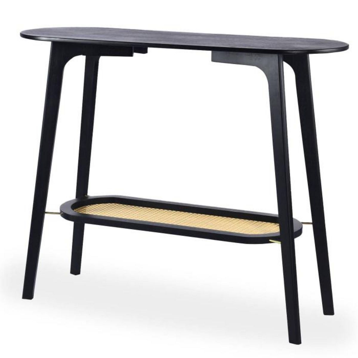Paris Prix Console Design Avec Cannage  Coralie  100cm Noir