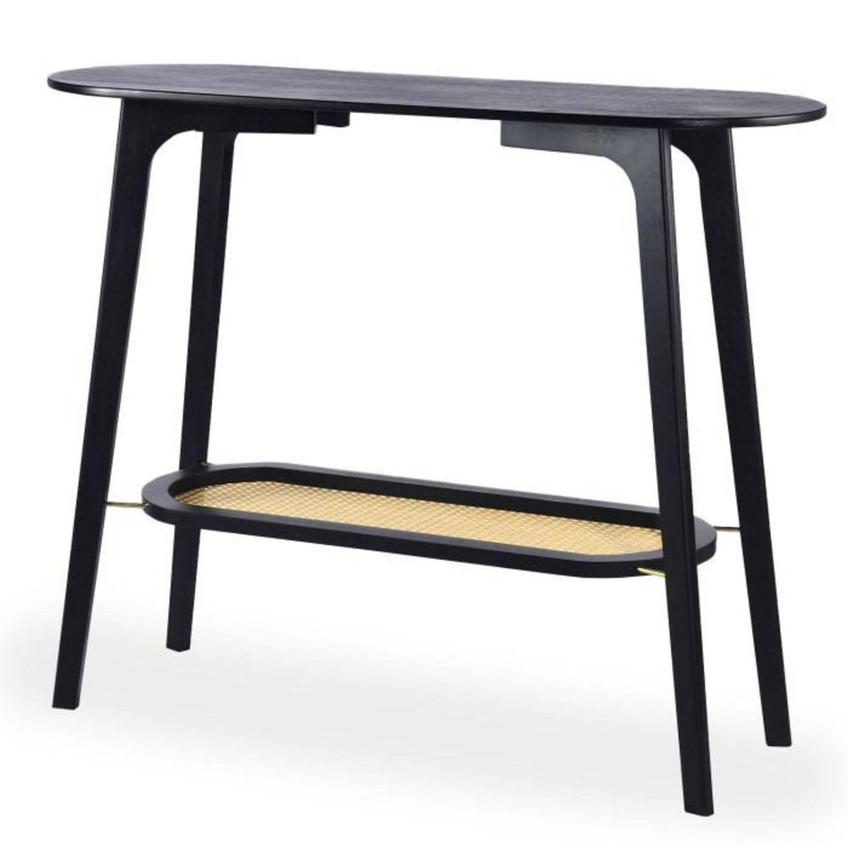 Paris Prix Console Design Avec Cannage  Coralie  100cm Noir