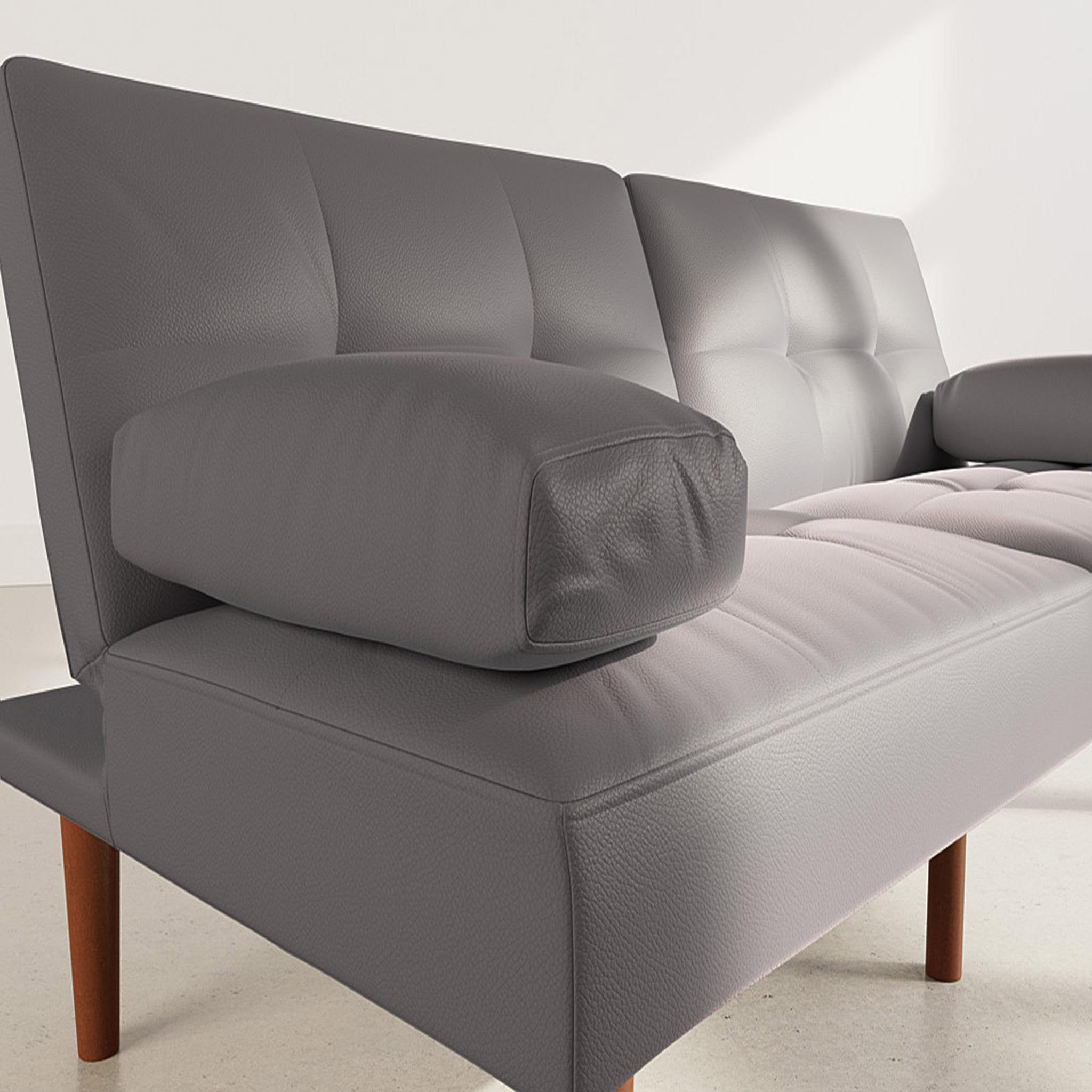 Voir la diapositive 4 : BEST MOBILIER Philae - canapé convertible clic-clac 2 places - en simili