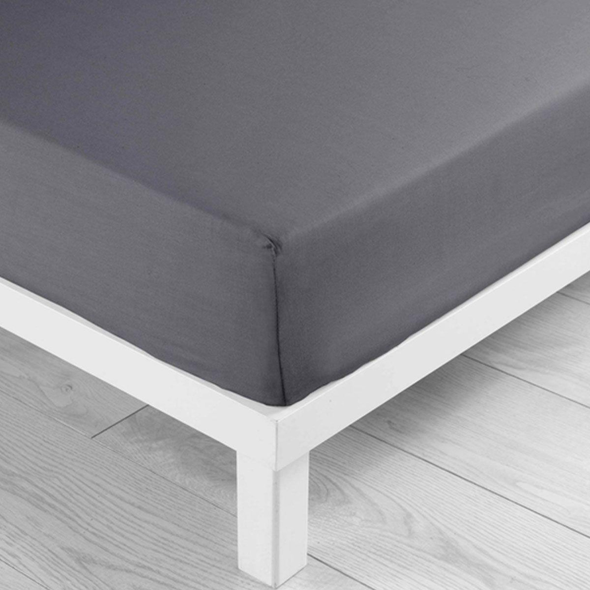 Voir la diapositive 3 : Douceur d'Intérieur Drap housse microfibre  oscar  140x190cm anthracite