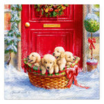 Paris Prix Lot de 20 Serviettes en Papier  Chiots  33x33cm Multicolore