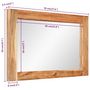 Voir la diapositive 6 : VIDAXL Miroir 70x50 cm bois massif d'acacia et verre