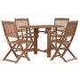 Voir la diapositive 2 : VIDAXL Ensemble a manger d'exterieur pliable 5pcs Bois d'acacia solide