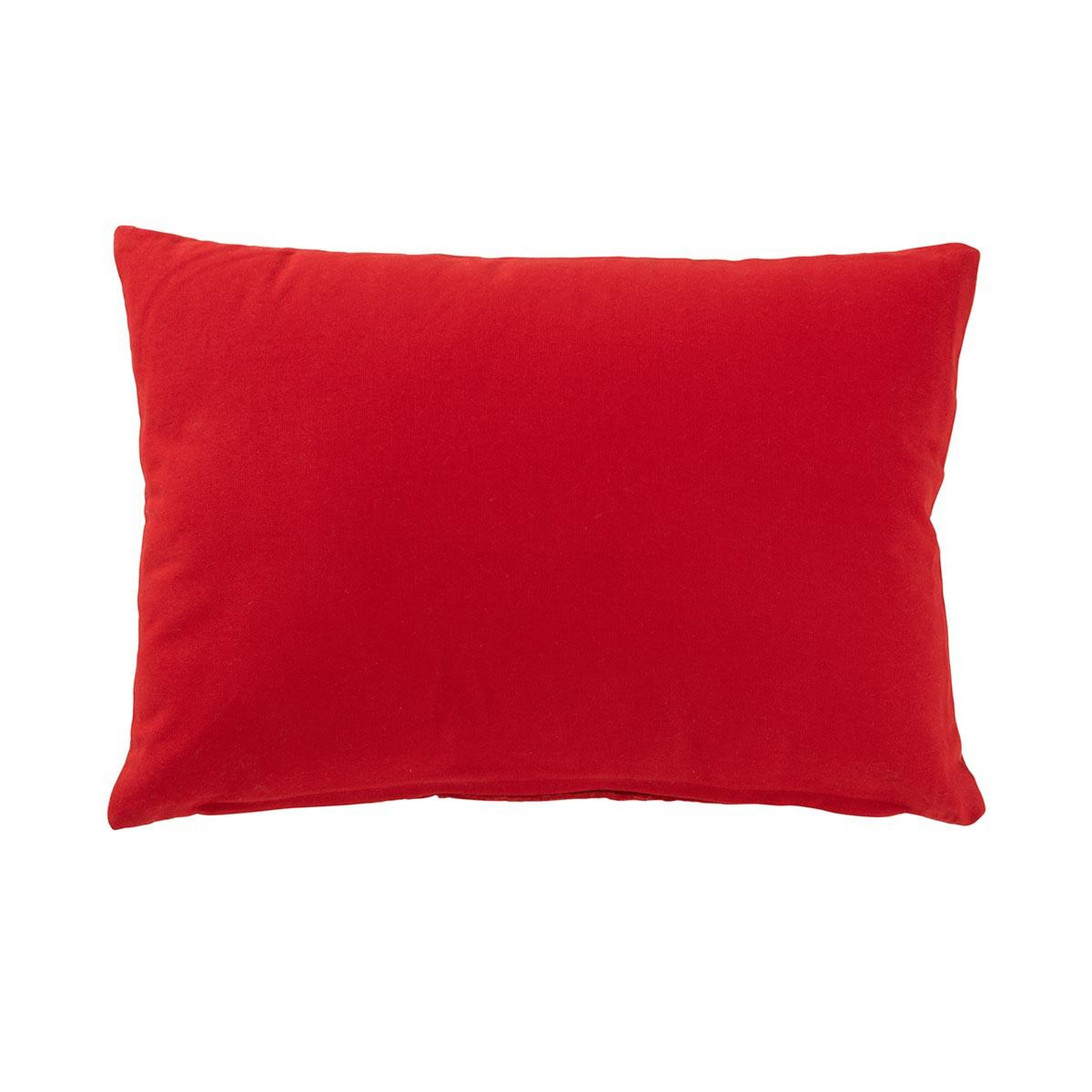 Voir la diapositive 3 : J-LINE Coussin déco en velours  sapin  30x45cm rouge