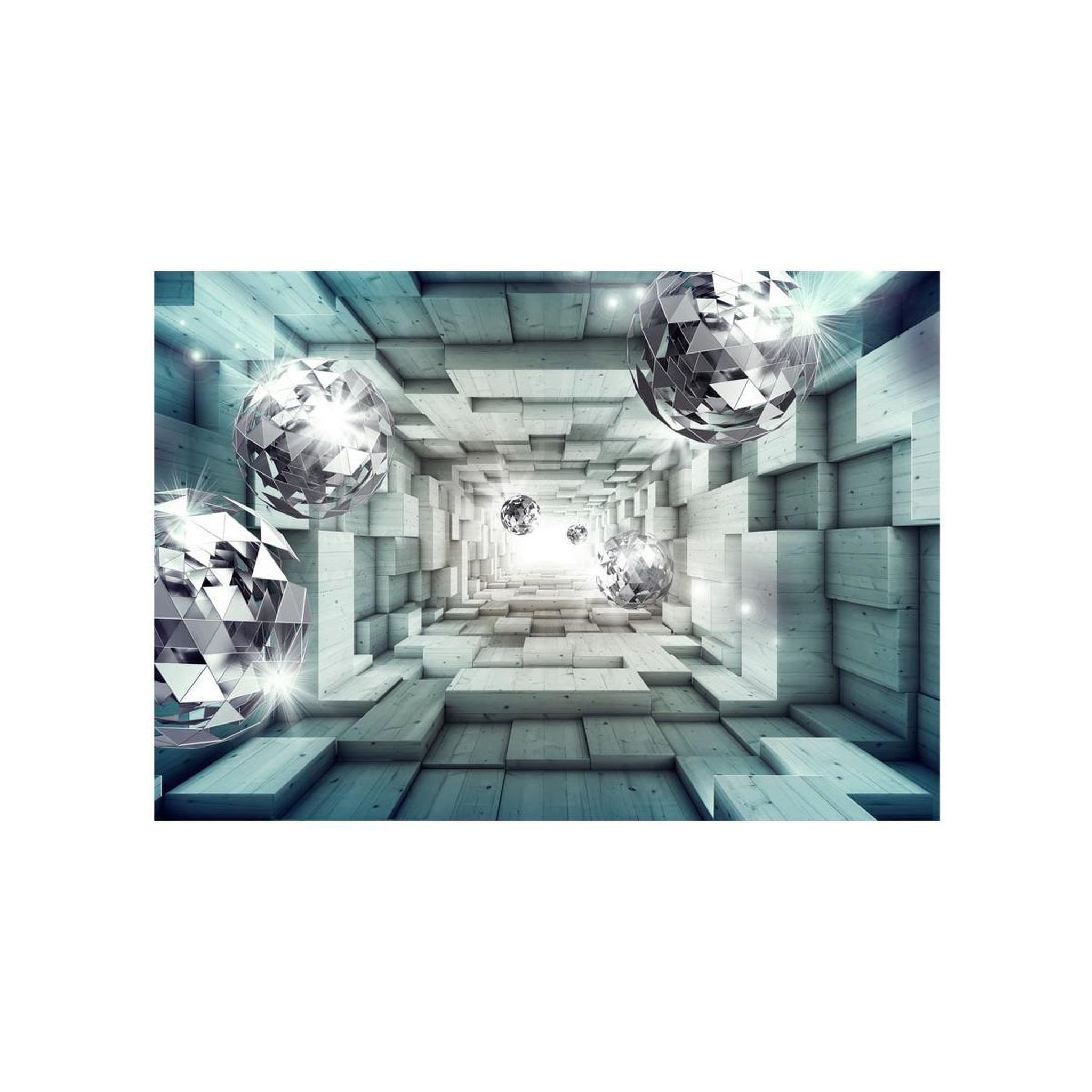 Voir la diapositive 2 : Paris Prix Papier peint  journey through the blue tunnel