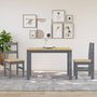 Voir la diapositive 3 : VIDAXL Chaises a manger lot de 2 Panama gris bois massif de pin