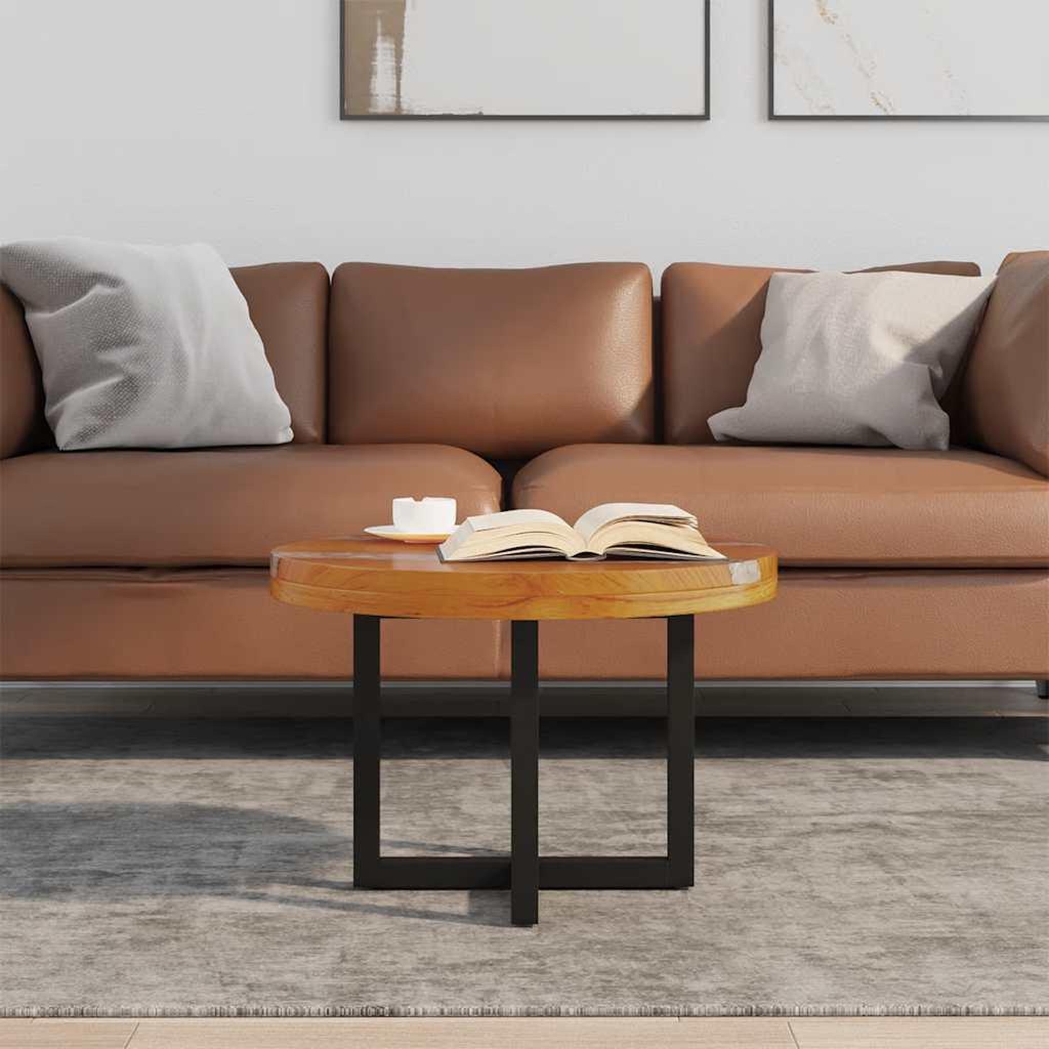 Voir la diapositive 3 : VIDAXL Table basse Teck Resine 60 cm