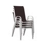 Voir la diapositive 4 : Habitat et Jardin Fauteuil jardin Textilène  Cordoba  - Phoenix - Taupe - Lot de 4