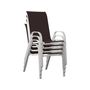 Voir la diapositive 4 : Habitat et Jardin Fauteuil jardin Textilène  Cordoba  - Phoenix - Taupe - Lot de 4