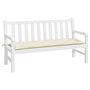 Voir la diapositive 3 : VIDAXL Coussin de banc de jardin blanc creme 150x50x7 cm tissu oxford