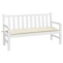Voir la diapositive 3 : VIDAXL Coussin de banc de jardin blanc creme 150x50x7 cm tissu oxford