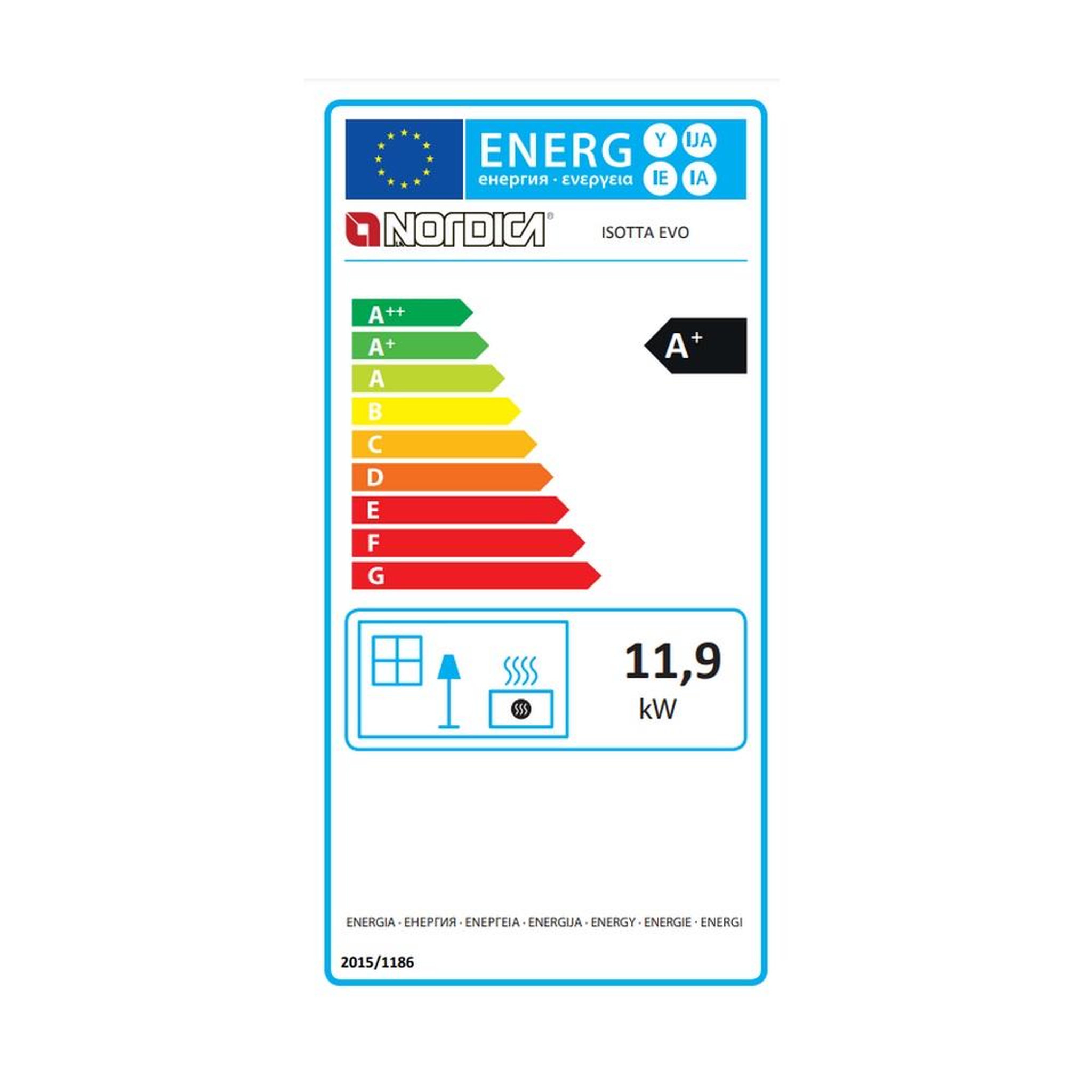Voir la diapositive 2 : NORDICA EXTRAFLAME Poêle à bois fonte 11.9kw anthracite - 7119101