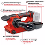 Voir la diapositive 4 : Einhell Ponceuse à bande sans fil TP-BS 18/457 Li BL - Solo - 250 m/min - sans batterie