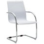 Voir la diapositive 1 : VIDAXL Chaise de bureau cantilever Blanc Similicuir