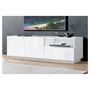 Voir la diapositive 2 : Meuble TV 2 portes 1 niche 1 tiroir L150cm VERONA
