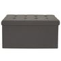 Voir la diapositive 2 : Paris Prix Banc Pliable & Coffre  Eleonor  76cm Gris